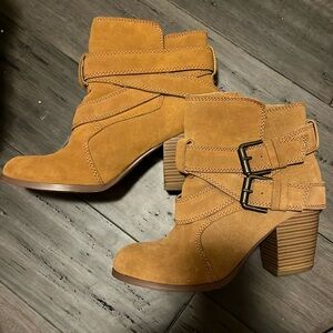 genuine suede booties